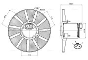 VN7443 Větrák, chlazení motoru AVA QUALITY COOLING