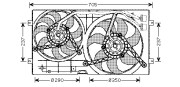 VN7503 Větrák, chlazení motoru AVA QUALITY COOLING