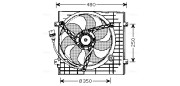 VN7506 Větrák, chlazení motoru AVA QUALITY COOLING