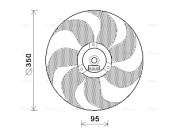 VN7511 Větrák, chlazení motoru AVA QUALITY COOLING