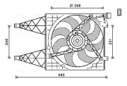 VN7532 Větrák, chlazení motoru AVA QUALITY COOLING