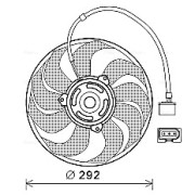 VN7533 Větrák, chlazení motoru AVA QUALITY COOLING