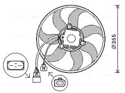 VN7534 Větrák, chlazení motoru AVA QUALITY COOLING