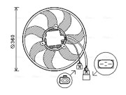 VN7537 Větrák, chlazení motoru AVA QUALITY COOLING