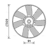 VN7538 Větrák, chlazení motoru AVA QUALITY COOLING