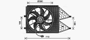 VN7545 Větrák, chlazení motoru AVA QUALITY COOLING