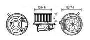 VN8341 Elektromotor, vnitřní ventilátor AVA QUALITY COOLING