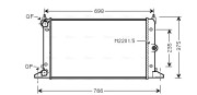 VNA2188 Chladič, chlazení motoru AVA QUALITY COOLING