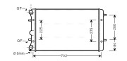 VNA2286 Chladič, chlazení motoru AVA QUALITY COOLING