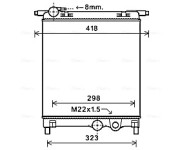 VNA2325 Chladič, chlazení motoru AVA QUALITY COOLING