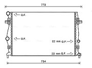 VNA2343 Chladič, chlazení motoru AVA QUALITY COOLING