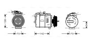 VNK087 Kompresor, klimatizace AVA QUALITY COOLING