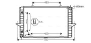 VO2118 Chladič, chlazení motoru AVA QUALITY COOLING