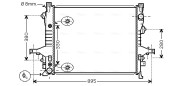 VO2133 Chladič, chlazení motoru AVA QUALITY COOLING