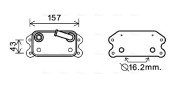 VO3168 Olejový chladič, motorový olej AVA QUALITY COOLING