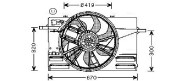 VO7508 Větrák, chlazení motoru AVA QUALITY COOLING