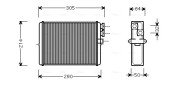 VOA6110 Výměník tepla, vnitřní vytápění AVA QUALITY COOLING