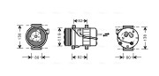 VOAK054 Kompresor, klimatizace AVA QUALITY COOLING