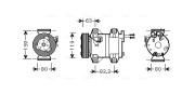 VOK121 Kompresor, klimatizace AVA QUALITY COOLING