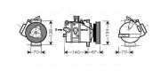 VOAK142 Kompresor, klimatizace AVA QUALITY COOLING