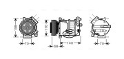 VOAK144 Kompresor, klimatizace AVA QUALITY COOLING