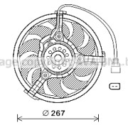 AI7518 Větrák, chlazení motoru AVA QUALITY COOLING