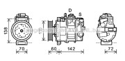 AIK344 Kompresor, klimatizace AVA QUALITY COOLING