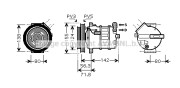 ALK107 Kompresor, klimatizace AVA QUALITY COOLING