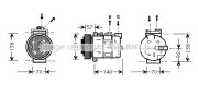 AUK056 Kompresor, klimatizace AVA QUALITY COOLING