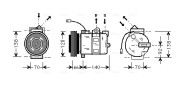 AIK150 Kompresor, klimatizace AVA QUALITY COOLING