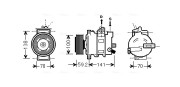 AIK329 Kompresor, klimatizace AVA QUALITY COOLING