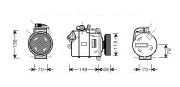 AIK226 Kompresor, klimatizace AVA QUALITY COOLING