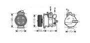 AIK274 Kompresor, klimatizace AVA QUALITY COOLING