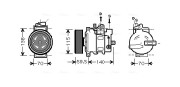 AIK284 Kompresor, klimatizace AVA QUALITY COOLING