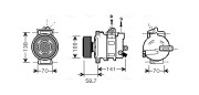 AIK287 Kompresor, klimatizace AVA QUALITY COOLING