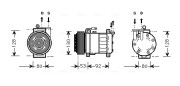 ALK009 Kompresor, klimatizace AVA QUALITY COOLING