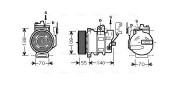 AUK187 Kompresor, klimatizace AVA QUALITY COOLING