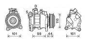 BWK498 Kompresor, klimatizace AVA QUALITY COOLING