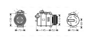 BWK336 Kompresor, klimatizace AVA QUALITY COOLING