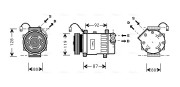 CNK217 Kompresor, klimatizace AVA QUALITY COOLING