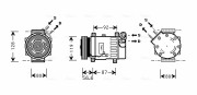 CNK238 Kompresor, klimatizace AVA QUALITY COOLING