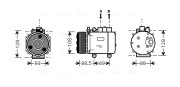 FDK174 Kompresor, klimatizace AVA QUALITY COOLING