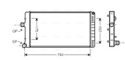 FTA2211 Chladič, chlazení motoru AVA QUALITY COOLING