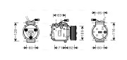 HDK169 Kompresor, klimatizace AVA QUALITY COOLING