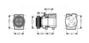 HYAK138 Kompresor, klimatizace AVA QUALITY COOLING