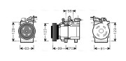 HYK160 Kompresor, klimatizace AVA QUALITY COOLING