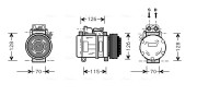 MSK087 Kompresor, klimatizace AVA QUALITY COOLING