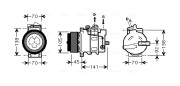 MSK429 Kompresor, klimatizace AVA QUALITY COOLING