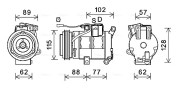 MZK276 Kompresor, klimatizace AVA QUALITY COOLING