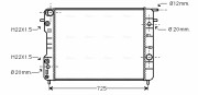 OL2406 Chladič, chlazení motoru AVA QUALITY COOLING